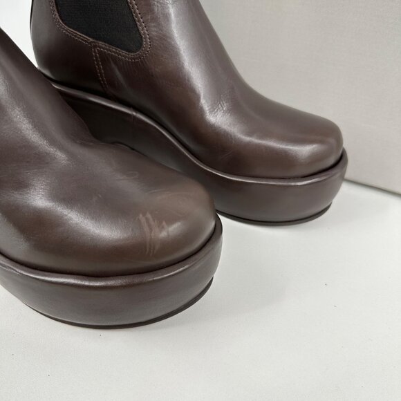Everlane The Puffa Boot in Dark Brown sz 7.5 Chelsea Ankle 3.25" Chunky Platform - Picture 7 of 10